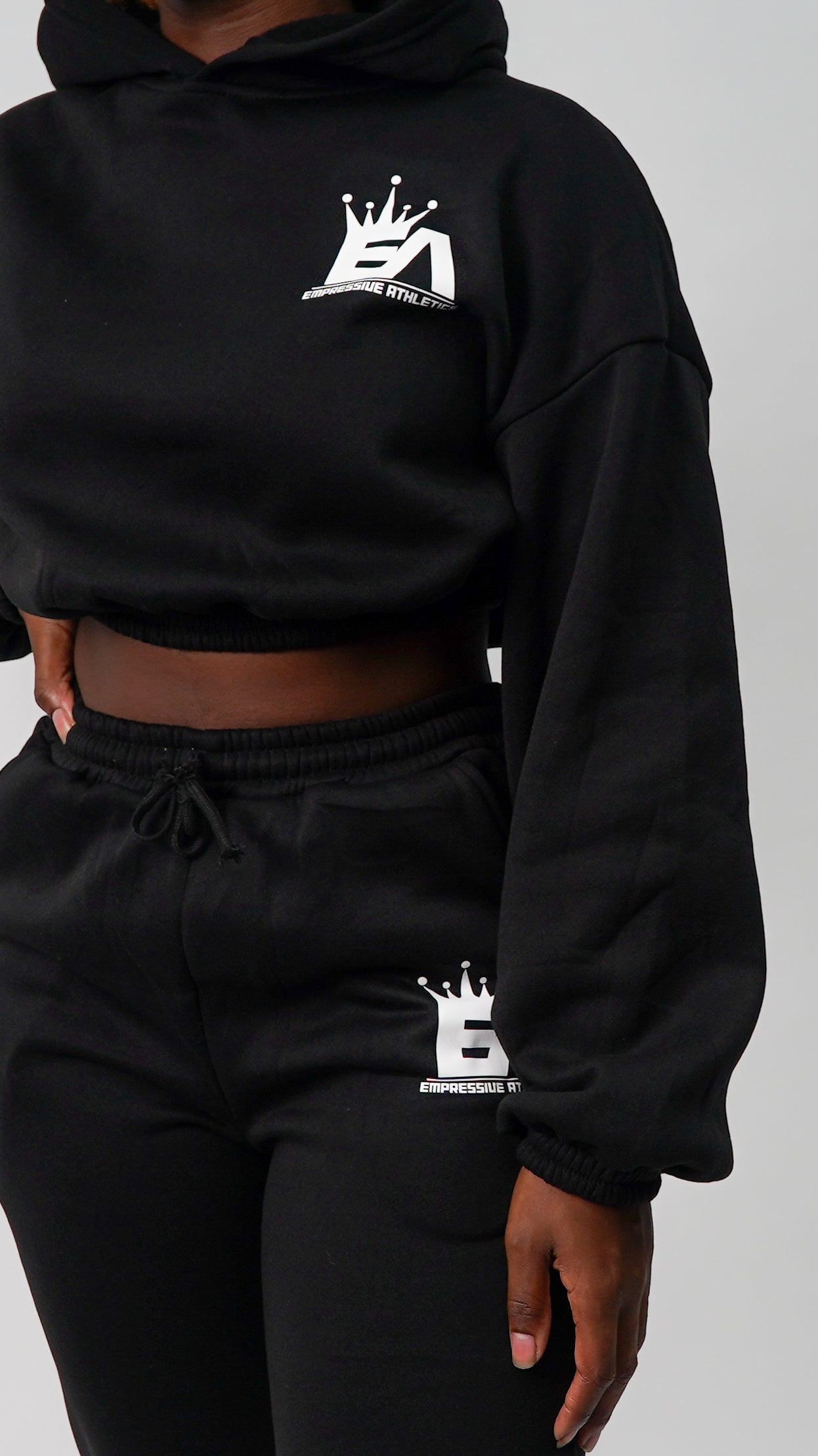Empressive Crop Hoodie Set - Empressive Athletics